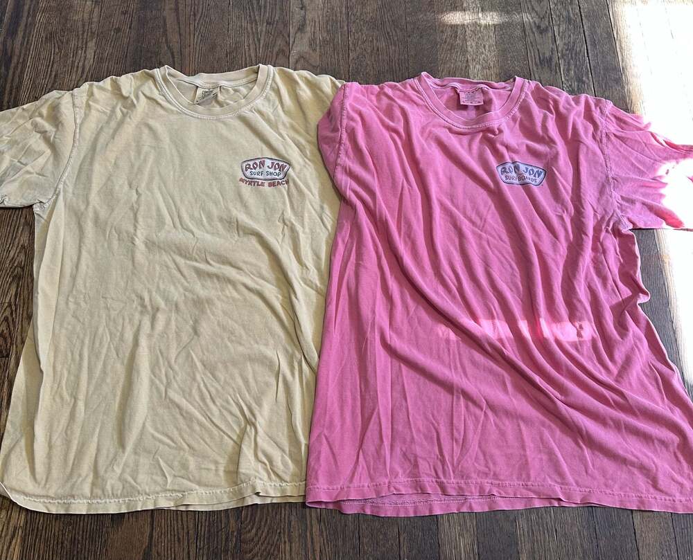 Lot of 2 Comfort Colors Ron Jon Surf Shop Graphic T-Shirts